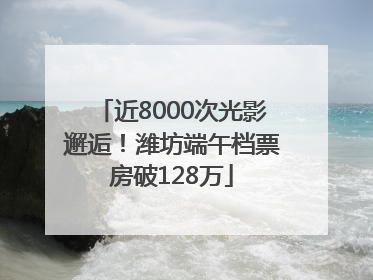 近8000次光影邂逅！潍坊端午档票房破128万
