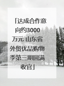 达成合作意向约3000万元 山东省外贸优品购物季第三期圆满收官