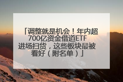 调整就是机会！年内超700亿资金借道ETF进场扫货，这些板块最被看好（附名单）