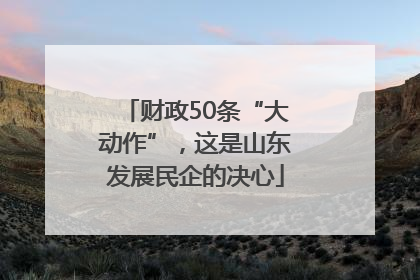 财政50条“大动作”，这是山东发展民企的决心