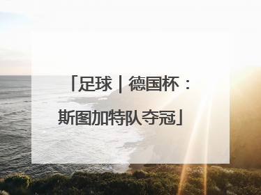 足球｜德国杯：斯图加特队夺冠