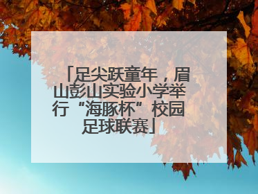 足尖跃童年，眉山彭山实验小学举行“海豚杯”校园足球联赛