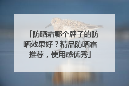 防晒霜哪个牌子的防晒效果好？精品防晒霜推荐，使用感优秀