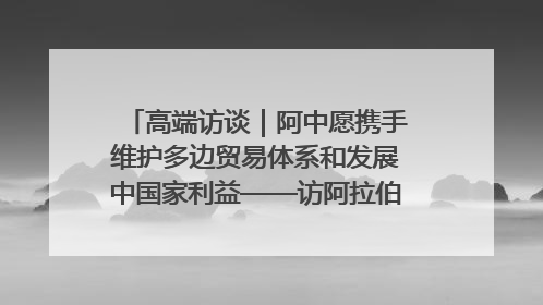 高端访谈｜阿中愿携手维护多边贸易体系和发展中国家利益——访阿拉伯议会议长亚马希