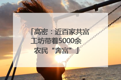 高密：近百家共富工坊带着5000余农民“奔富”