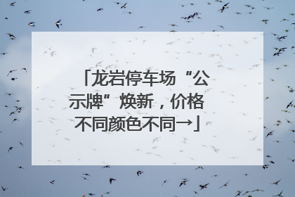 龙岩停车场“公示牌”焕新，价格不同颜色不同→