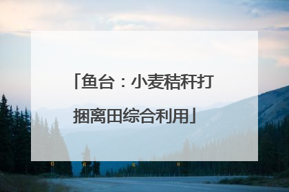 鱼台：小麦秸秆打捆离田综合利用