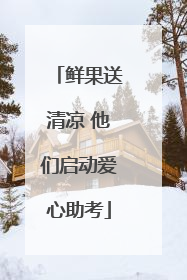 鲜果送清凉 他们启动爱心助考
