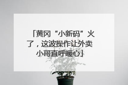 黄冈“小新码”火了，这波操作让外卖小哥直呼暖心