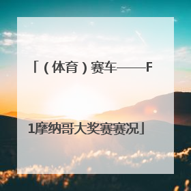 （体育）赛车——F1摩纳哥大奖赛赛况