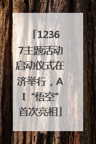12367主题活动启动仪式在济举行，AI“悟空”首次亮相