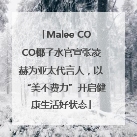 Malee COCO椰子水官宣张凌赫为亚太代言人，以“美不费力”开启健康生活好状态